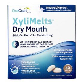XyliMelts Dry Mouth klebetabletter nøytral smak 40 stk