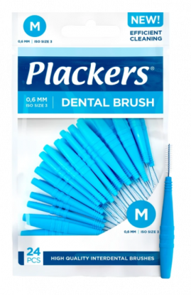 Plackers Dental Brush 0,6 mm M 24stk