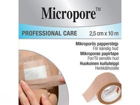 Micropore brun tape 2,5 cmx10 m refill 1 stk