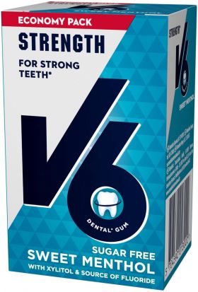 V6 Strength Sweet Menthol Tyggegummi
