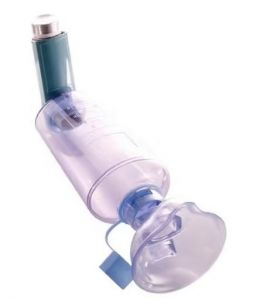 Ablespacer inhalasjonskammer med maske str S 1 stk