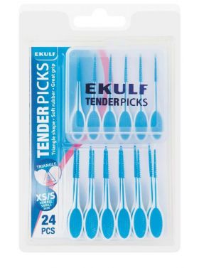 Ekulf Tenderpicks tannstikke blå str XS/S 24 stk