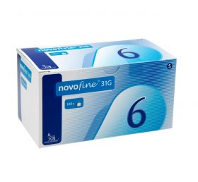 Novofine kanyle 31G 0,25x6 mm 100 stk