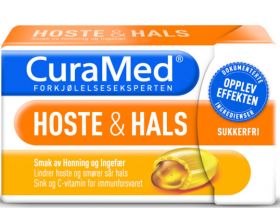 Curamed Hoste & Hals sugetabletter honning og ingefær 16 stk