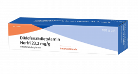 Diklofenakdietylamin Norfri 23,2 mg/g gel 100 g