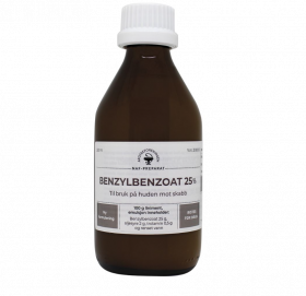 Benzylbenzoat NAF 25 % liniment, emulsjon 250 ml