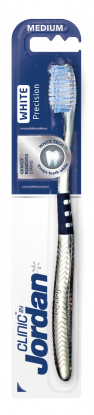 Jordan Clinic White Precision tannbørste medium 1 stk