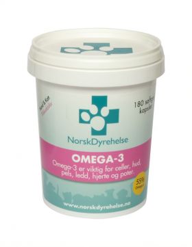 Norsk Dyrehelse omega-3 myke kapsler hund og katt 180 stk