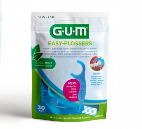 Gum Easy-Flossers Fluoride, Vitamin E & Mint tanntrådbøyle 30 stk