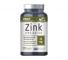 Elexir Pharma Organisk Sink 25 mg tabletter 100 stk