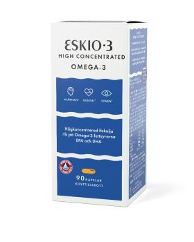 Eskio høykonsentrert omega-3 kapsler 90 stk