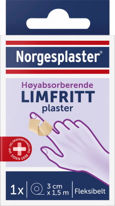 Norgesplaster Limfritt plaster 3 cm x 1,5 m