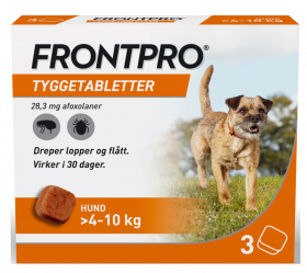 Frontpro vet tyggetablett 28,3 mg til hund 3 stk (blister)