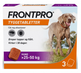 Frontpro vet tyggetablett 136 mg til hund 3 stk (blister)