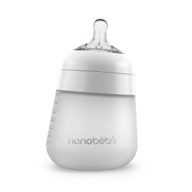 Nanobébé Flexy silikon tåteflaske myk hvit 270 ml 1 stk