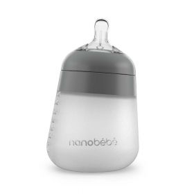 Nanobébé Flexy silikon tåteflaske myk grå 270 ml 1 stk