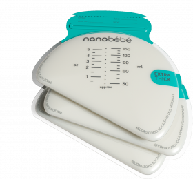 Nanobébé Oppbevaringsposer for brystmelk. 150 ml 50 pk
