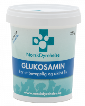 Norsk Dyrehelse glukosamin fôrtilskudd hund og katt 250 g