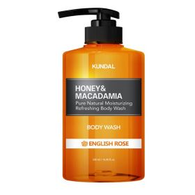 KUNDAL Honey And Macadamia Pure Body Wash English Rose 500 ml