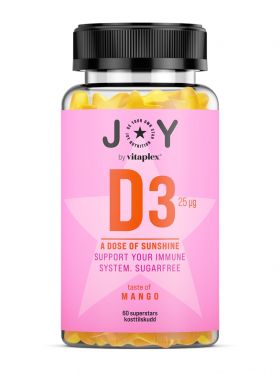 Joy vitamin D3 25 mcg gummies 60 stk