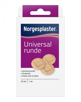 Norgesplaster Universal runde plaster 20 stk