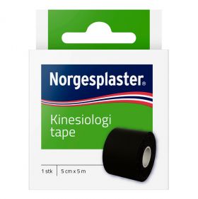 Norgesplaster Kinesiologitape sort 5 cm x 5 m