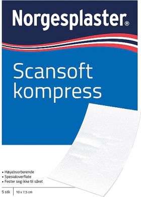 Norgesplaster Scansoft kompress 10 x 7,5 cm