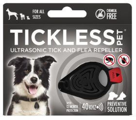 Tickless Pet elektronisk flåttjager til dyr sort 1 stk
