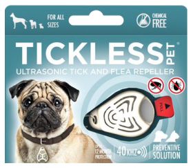 Tickless Pet elektronisk flåttjager til dyr beige 1 stk
