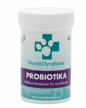 Norsk Dyrehelse probiotika pulver hund og katt 40 g