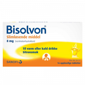 Bisolvon 8 mg oppløselige tabletter sitron 16 stk