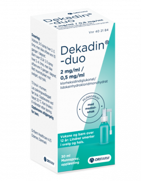 Dekadin-duo 2 mg/ml+0,5 mg/ml munnspray mentol 30 ml