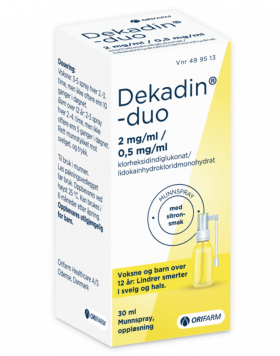 Dekadin-duo 2 mg/ml+0,5 mg/ml munnspray sitron 30 ml