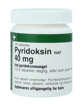 Pyridoksin NAF 40 mg tabletter 100 stk