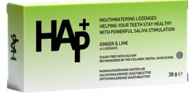 HAp+ sugetabletter Ingefær & Lime 38 g