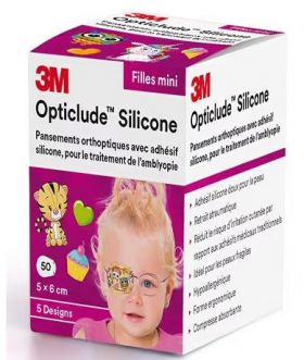 3M Opticlude Silicone Mini øyelapper dyremotiv 50 stk