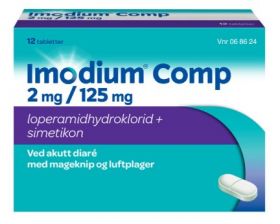 Imodium Comp 2/125 mg tabletter 12 stk