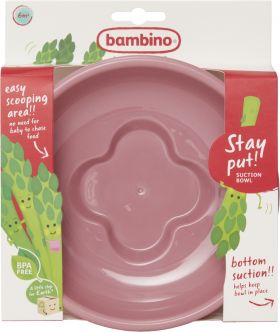 Bambino Stay Put Bowl spiseskål kirsebærrød 1 stk