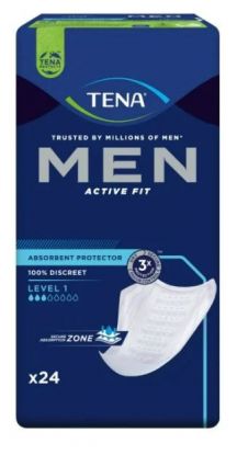 Tena Men Active Fit Level 1 absorberende innlegg 24 stk