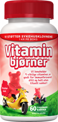 Vitaminbjørner bringebærsmak 60 stk